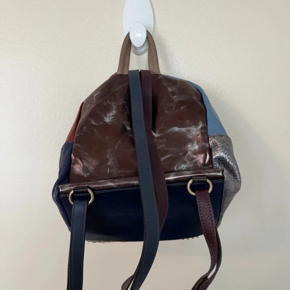 REFLEUR Patchwork Leather Colorful Mini Backpack